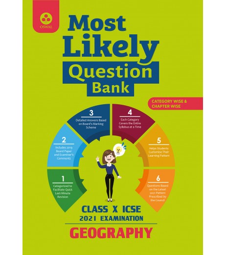 Oswal Most Likely Question Bank for Geography ICSE Class 10 | Latest Edition ICSE Class 10 - SchoolChamp.net
